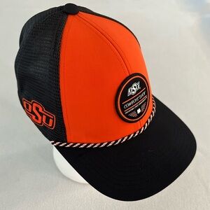 Oklahoma State Cowboys Cap Black Clover Trucker Snap Back Adjustable Hat NWOT